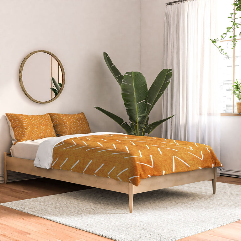 MUD CLOTH BIG ARROWS IN YELLOW DUVET / COMFORTER