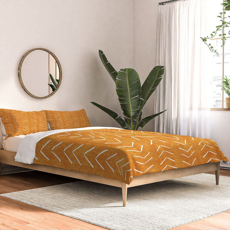MUD CLOTH BIG ARROWS IN YELLOW DUVET / COMFORTER