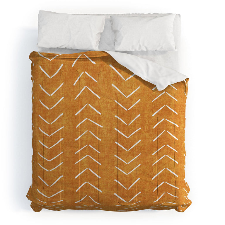 MUD CLOTH BIG ARROWS IN YELLOW DUVET / COMFORTER