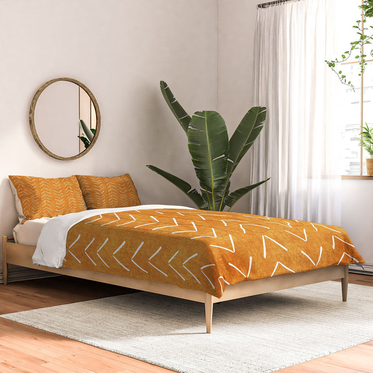 MUD CLOTH BIG ARROWS IN YELLOW DUVET / COMFORTER