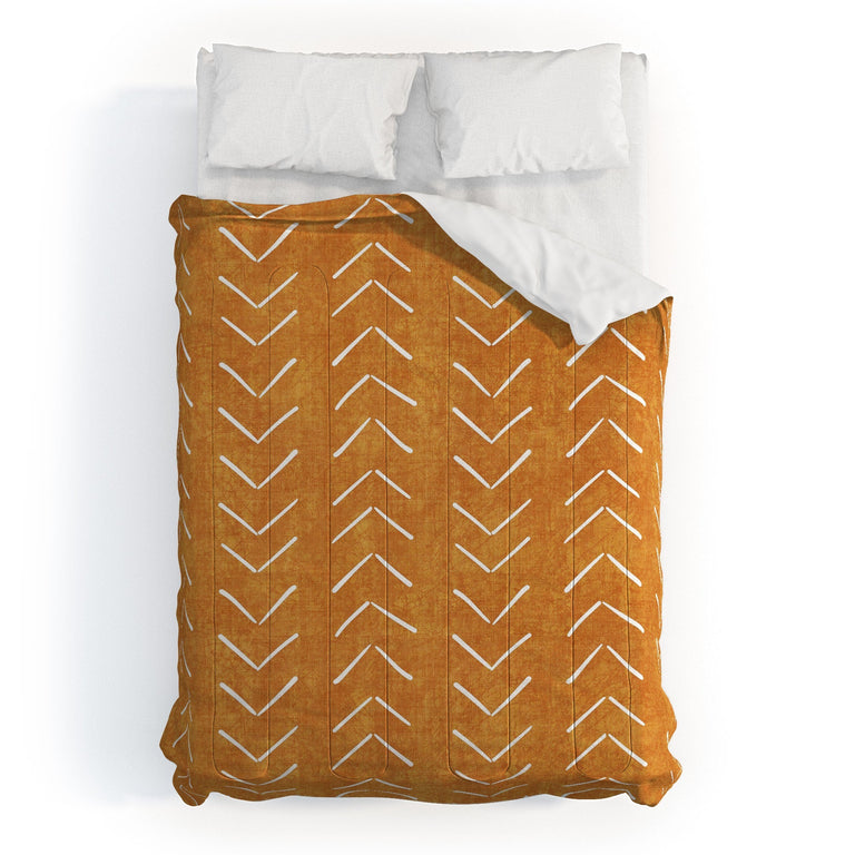 MUD CLOTH BIG ARROWS IN YELLOW DUVET / COMFORTER