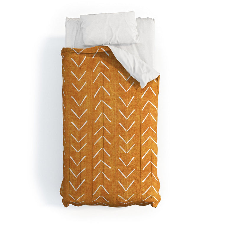 MUD CLOTH BIG ARROWS IN YELLOW DUVET / COMFORTER