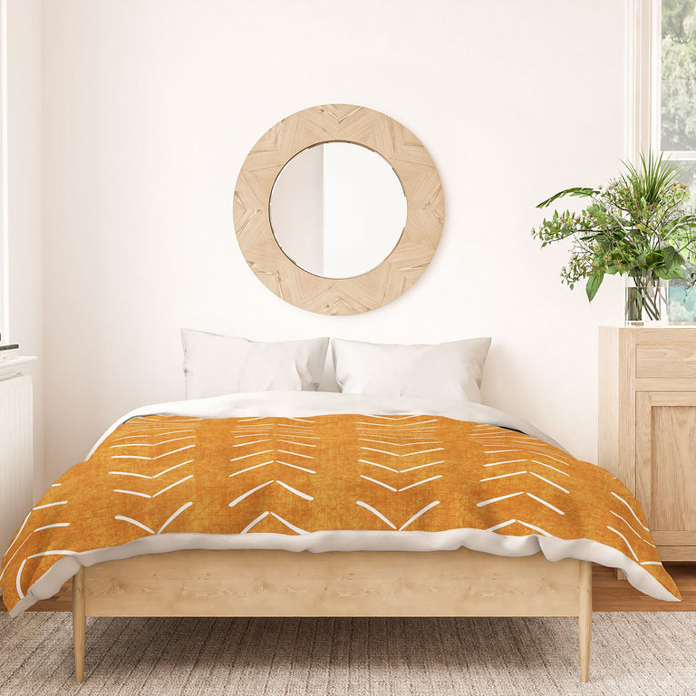 MUD CLOTH BIG ARROWS IN YELLOW DUVET / COMFORTER