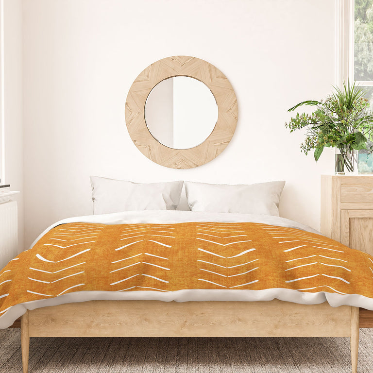 MUD CLOTH BIG ARROWS IN YELLOW DUVET / COMFORTER