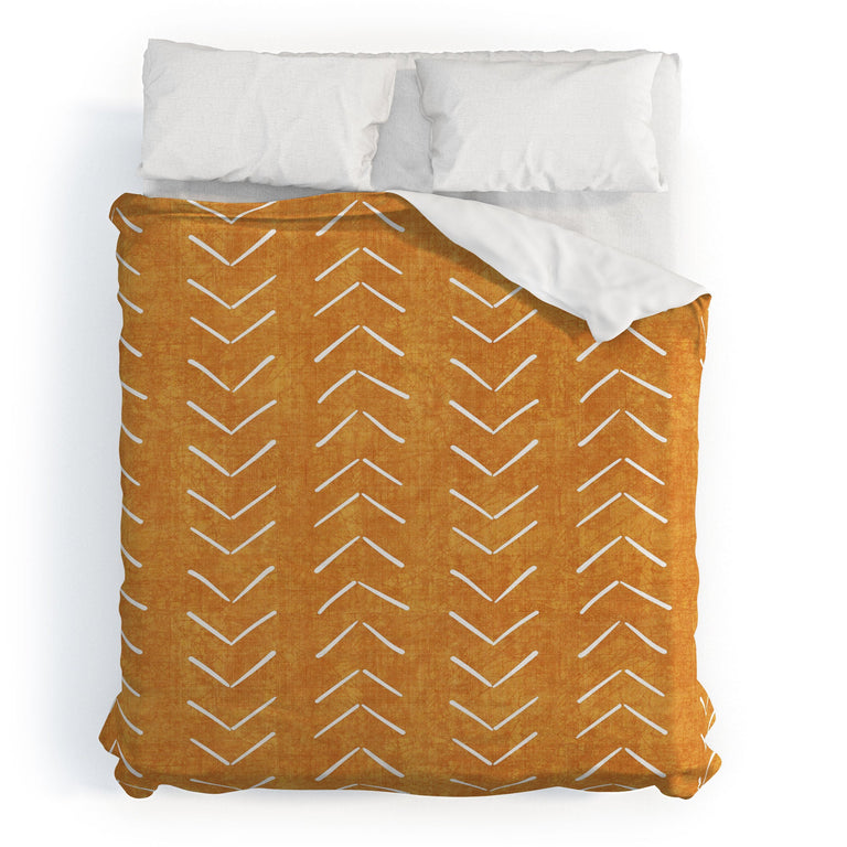 MUD CLOTH BIG ARROWS IN YELLOW DUVET / COMFORTER