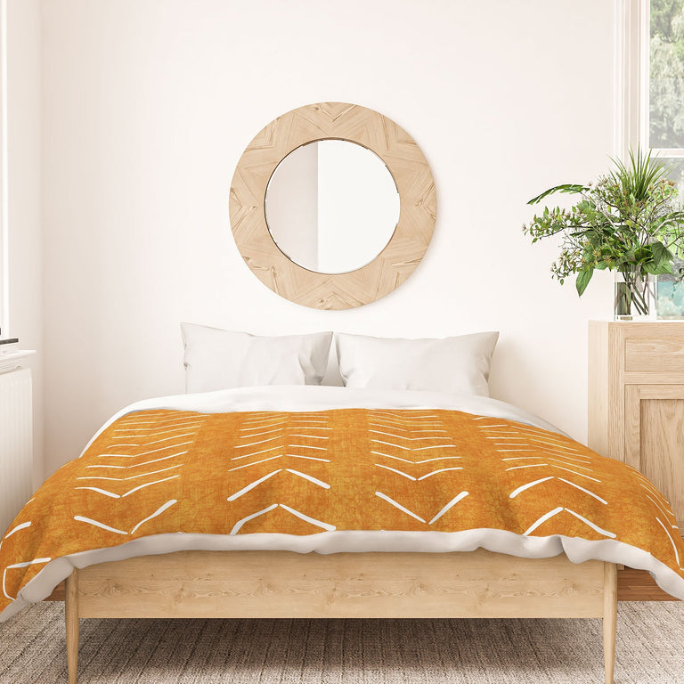 MUD CLOTH BIG ARROWS IN YELLOW DUVET / COMFORTER