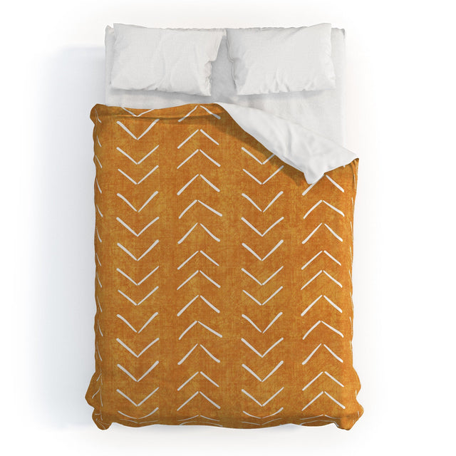 MUD CLOTH BIG ARROWS IN YELLOW DUVET / COMFORTER