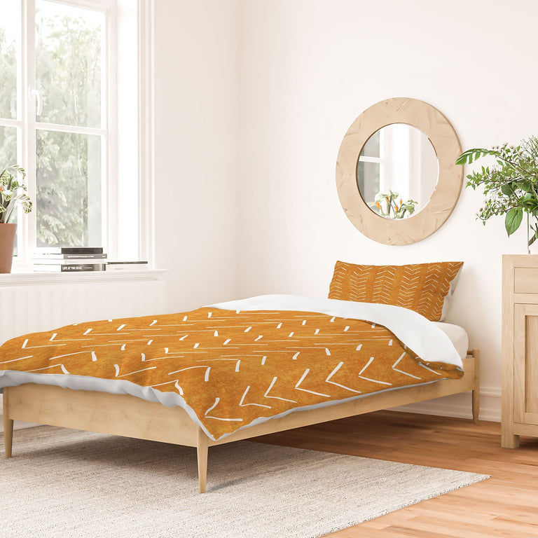 MUD CLOTH BIG ARROWS IN YELLOW DUVET / COMFORTER