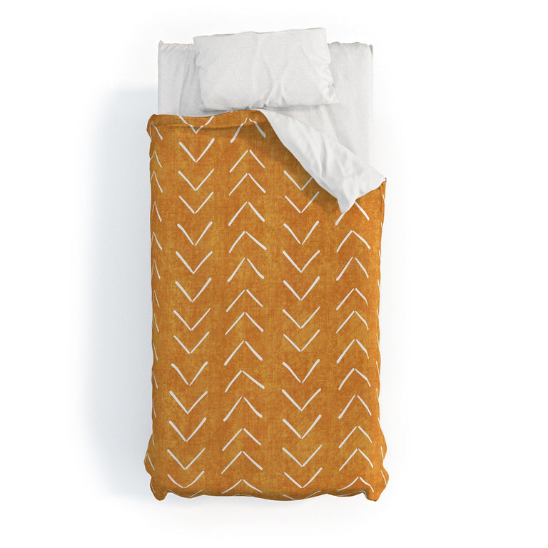 MUD CLOTH BIG ARROWS IN YELLOW DUVET / COMFORTER