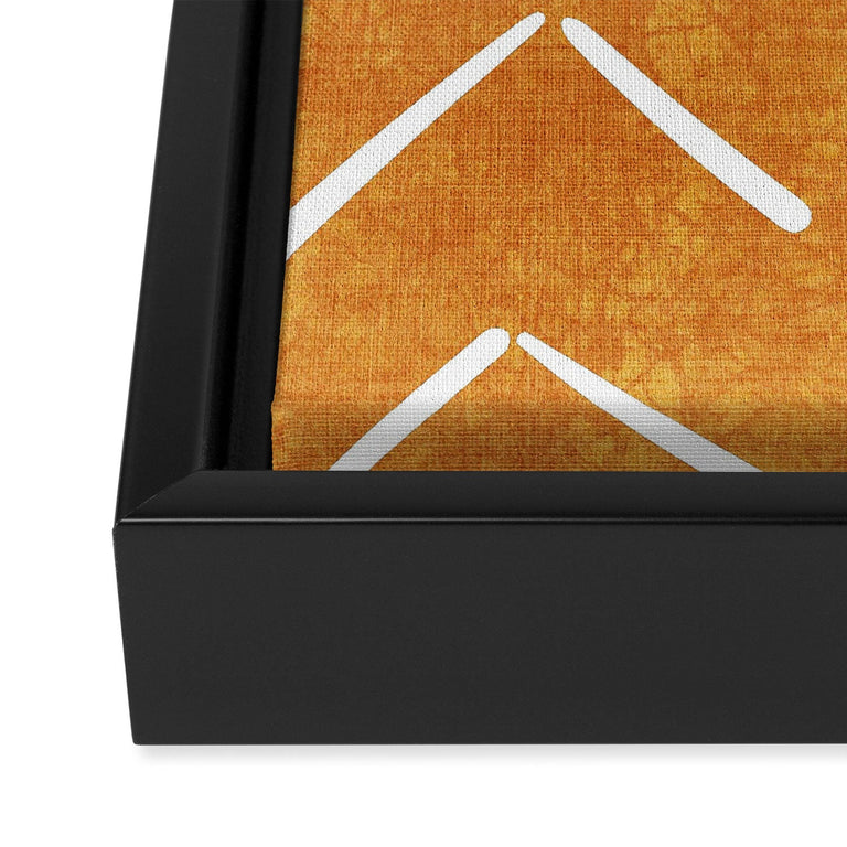 Mud Cloth Big Arrows in Yellow Art Canvas