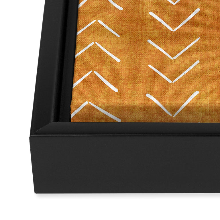 Mud Cloth Big Arrows in Yellow Art Canvas