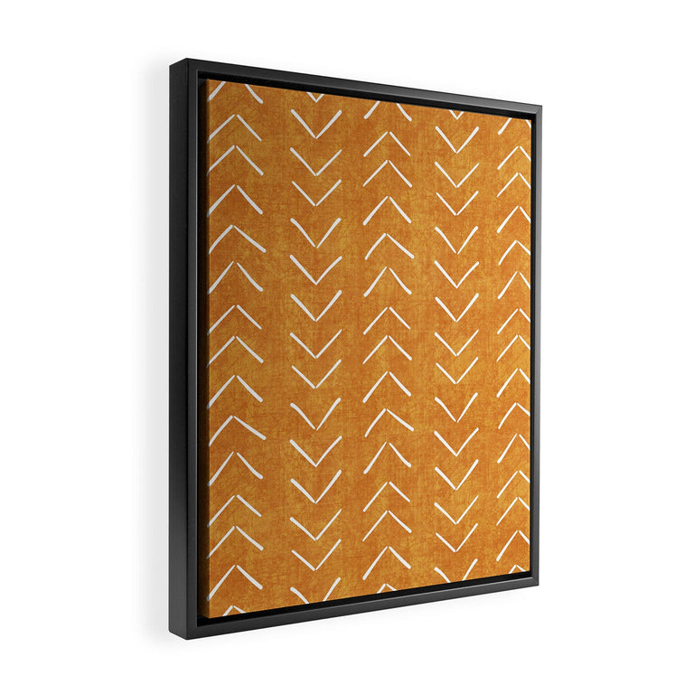 Mud Cloth Big Arrows in Yellow Art Canvas