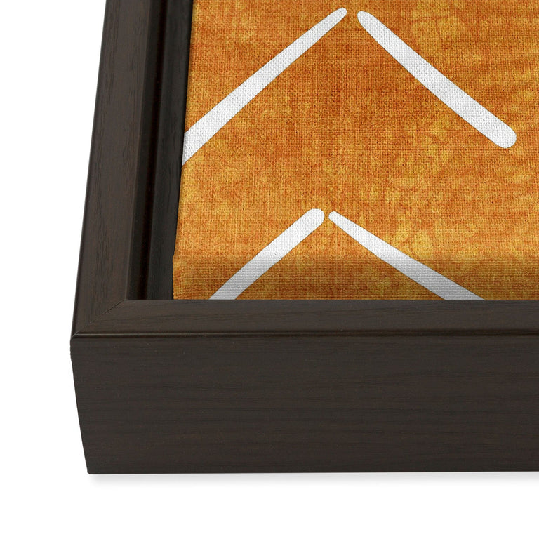 Mud Cloth Big Arrows in Yellow Art Canvas