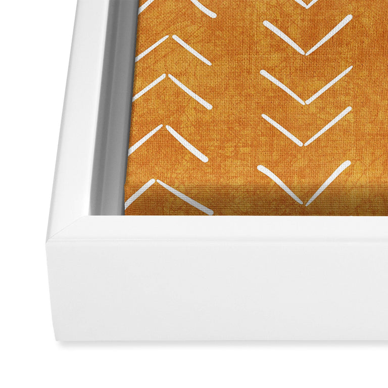 Mud Cloth Big Arrows in Yellow Art Canvas