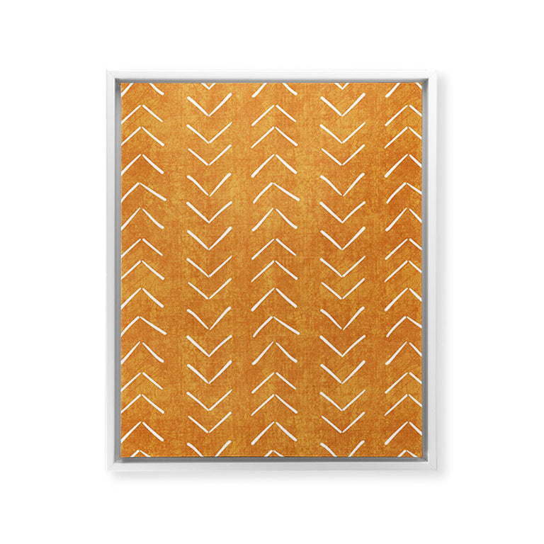 Mud Cloth Big Arrows in Yellow Art Canvas