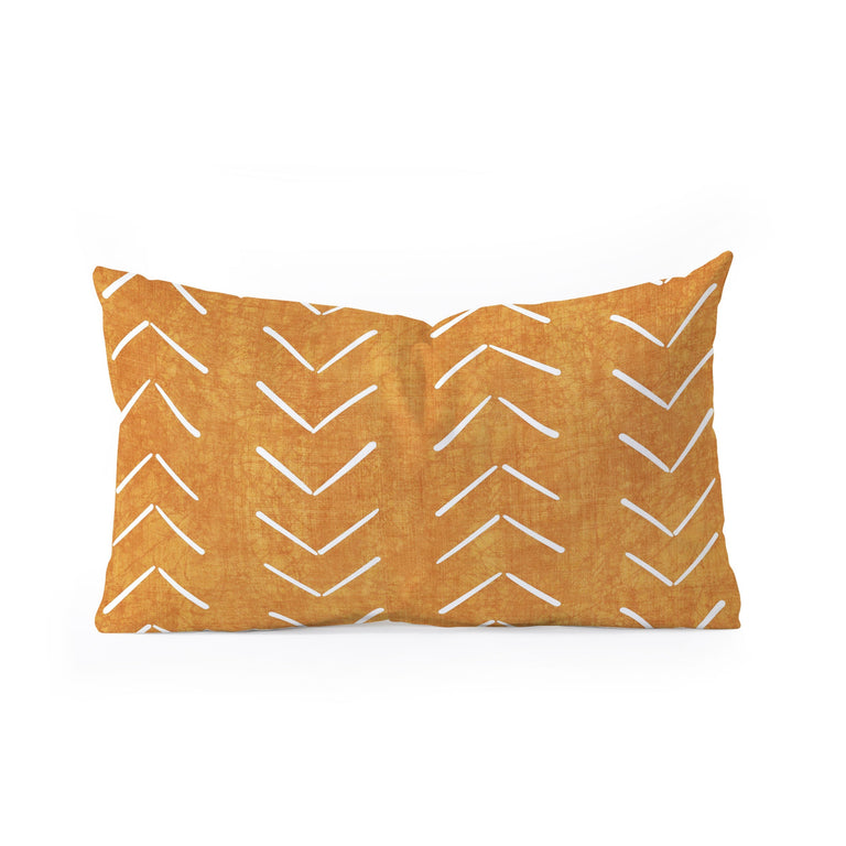 MUD CLOTH BIG ARROWS IN YELLOW THROW PILLOW