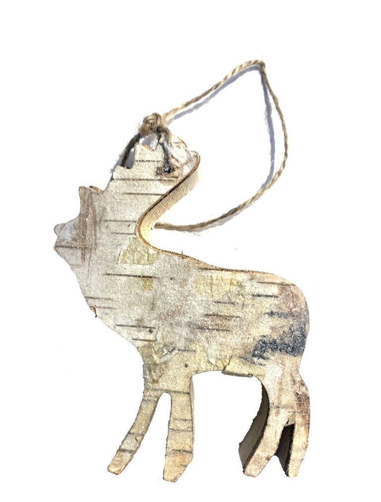 BIRCH REINDEER ORNAMENTS