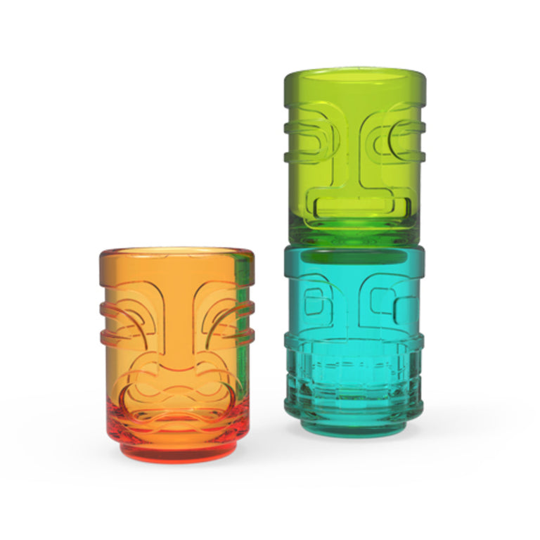 TIKI TRIO SHOT GLASSES, SET OF 3