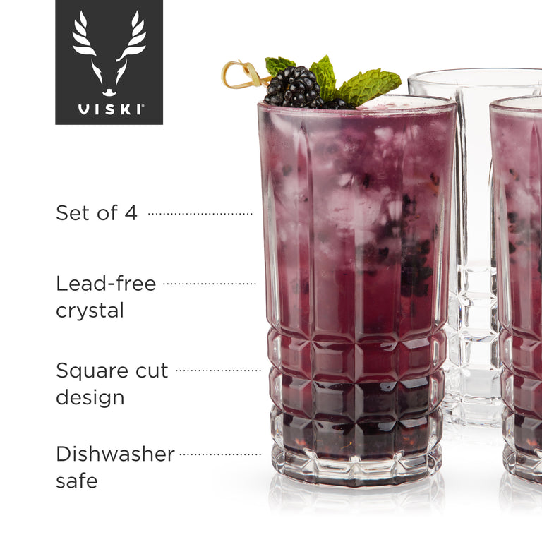 HIGHLAND HIGHBALL TUMBLERS SET OF 4