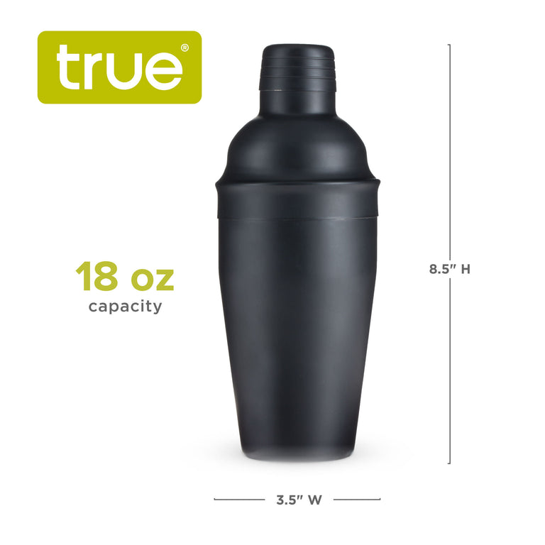 ASH: 18-OUNCE MATTE BLACK COCKTAIL SHAKER