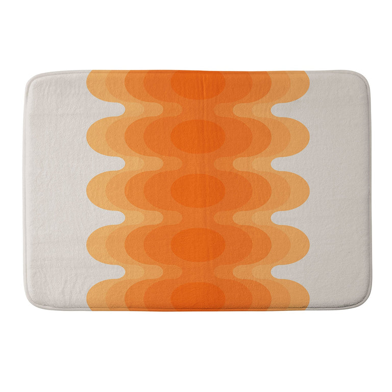 CIRCA78DESIGNS ECHOES CREAMSICLE MEMORY FOAM BATH MAT