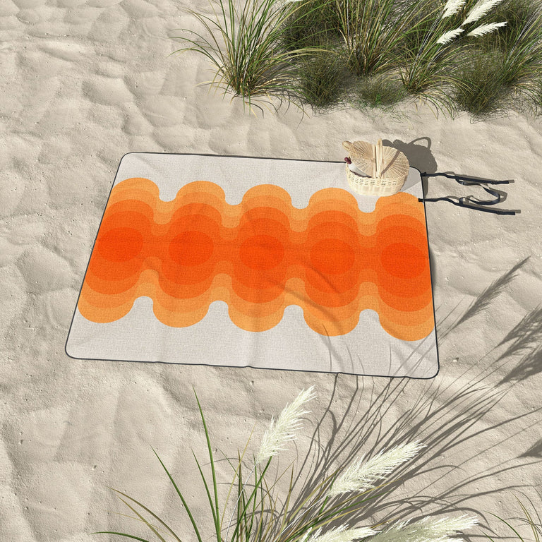 Echoes Creamsicle Picnic Blanket