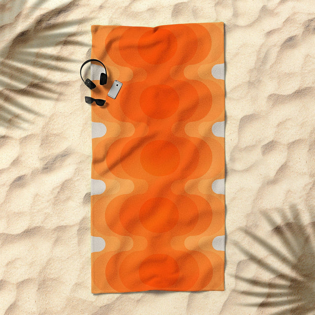 Echoes Creamsicle Beach Towel