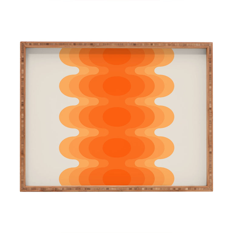 ECHOES CREAMSICLE RECTANGULAR TRAY