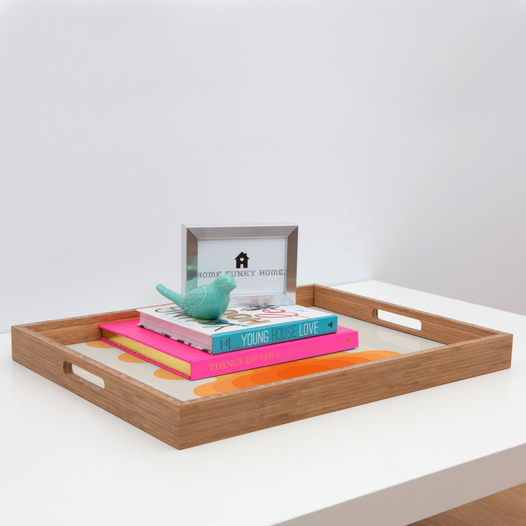ECHOES CREAMSICLE RECTANGULAR TRAY