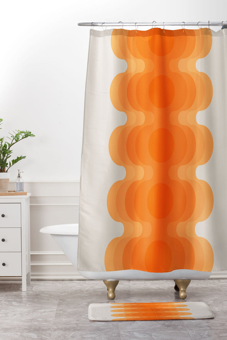 CIRCA78DESIGNS ECHOES CREAMSICLE MEMORY FOAM BATH MAT