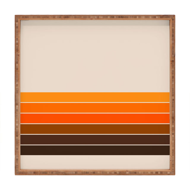 GOLDEN SPRING STRIPES SQUARE TRAY