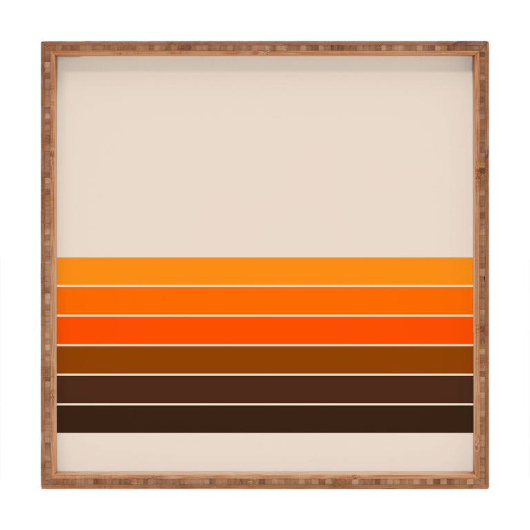 GOLDEN SPRING STRIPES SQUARE TRAY