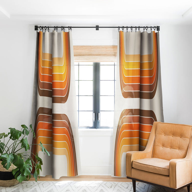 TAN TUNNEL BLACKOUT NON REPEAT WINDOW CURTAIN