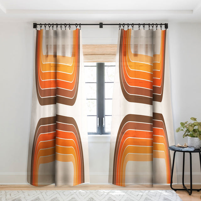 TAN TUNNEL SHEER NON REPEAT WINDOW CURTAIN