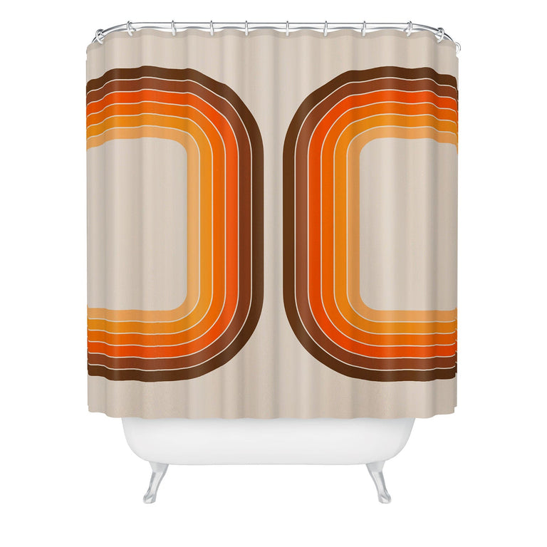 CIRCA78DESIGNS TAN TUNNEL SHOWER CURTAIN