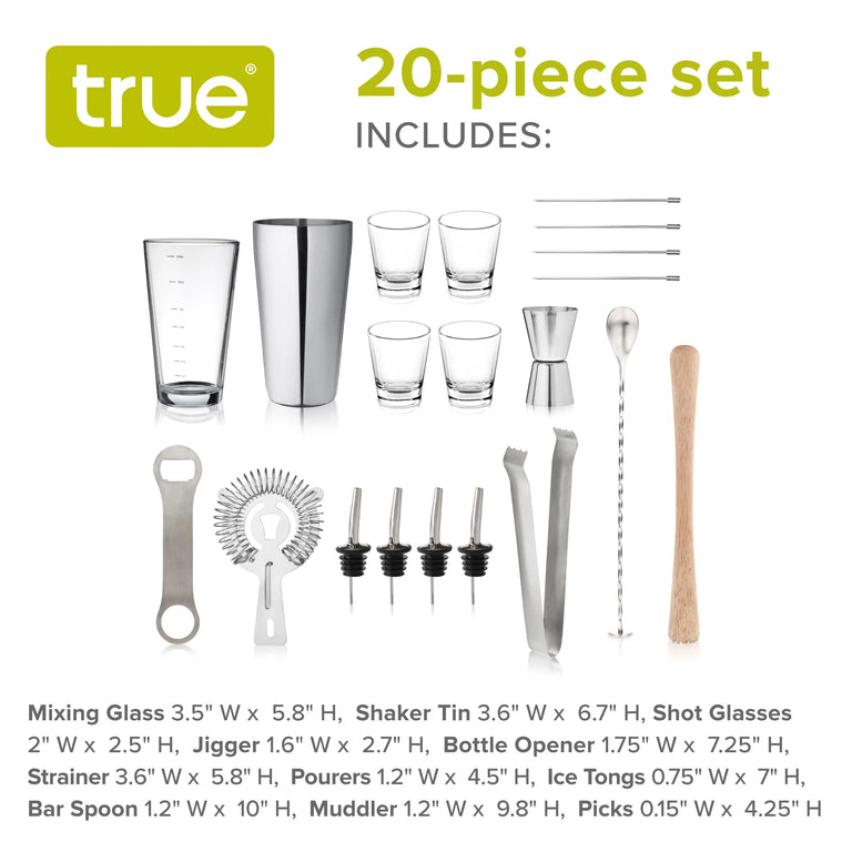 20 PIECE BARWARE SET