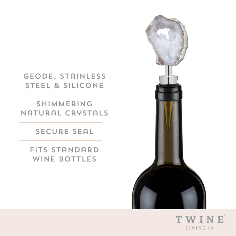 WHITE GEODE BOTTLE STOPPER