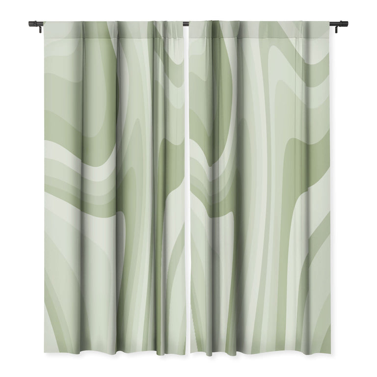 ABSTRACT WAVY STRIPES LXXVIII WINDOW CURTAINS