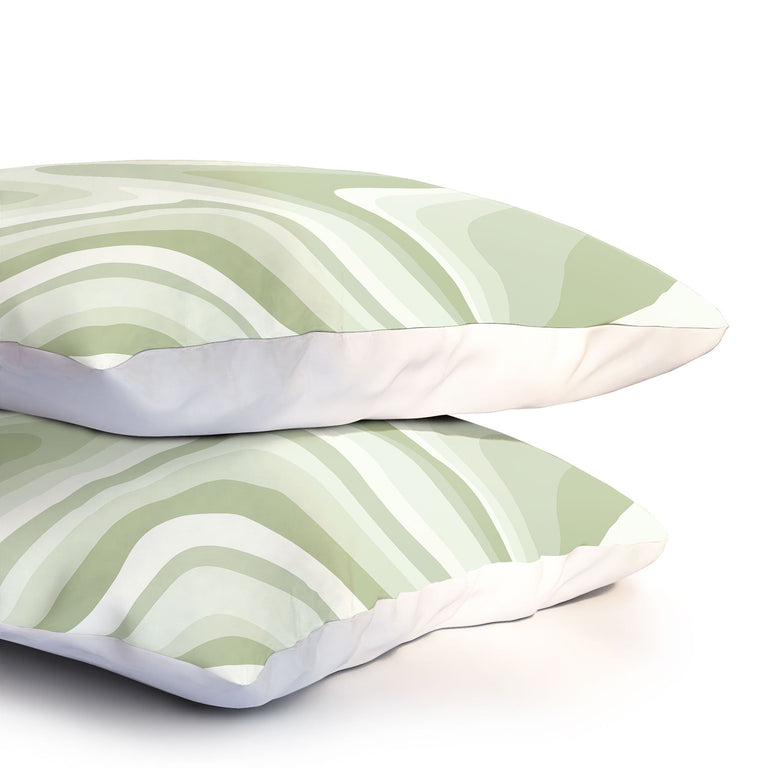 ABSTRACT WAVY STRIPES LXXVIII PILLOW SHAMS