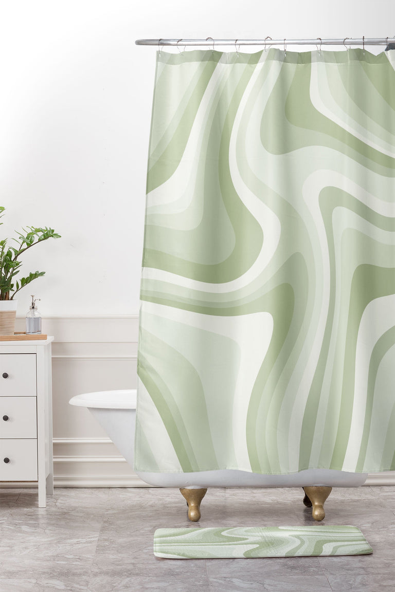 COLOUR POEMS ABSTRACT WAVY STRIPES LXXVIII MEMORY FOAM BATH MAT