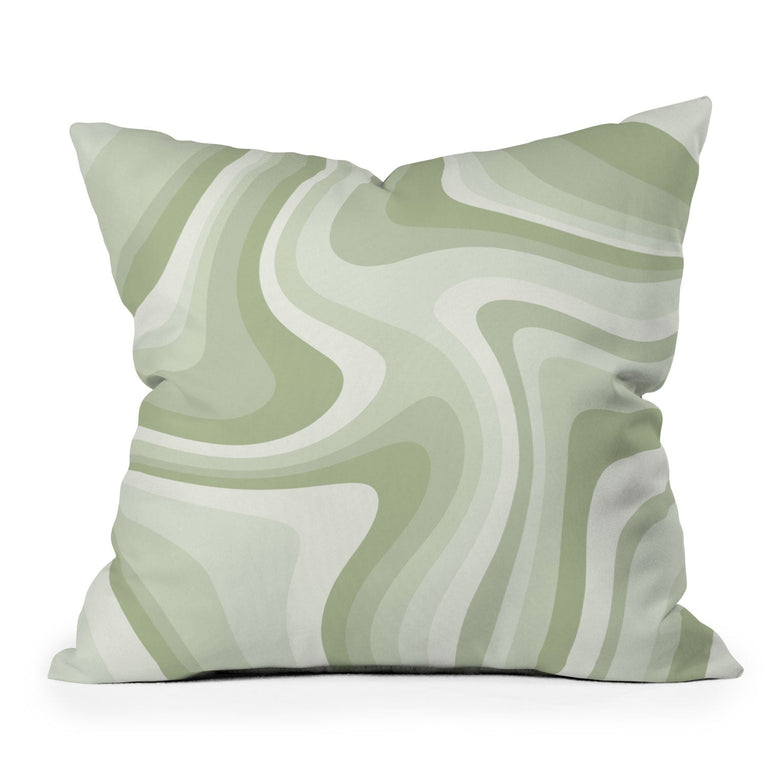 ABSTRACT WAVY STRIPES LXXVIII THROW PILLOW