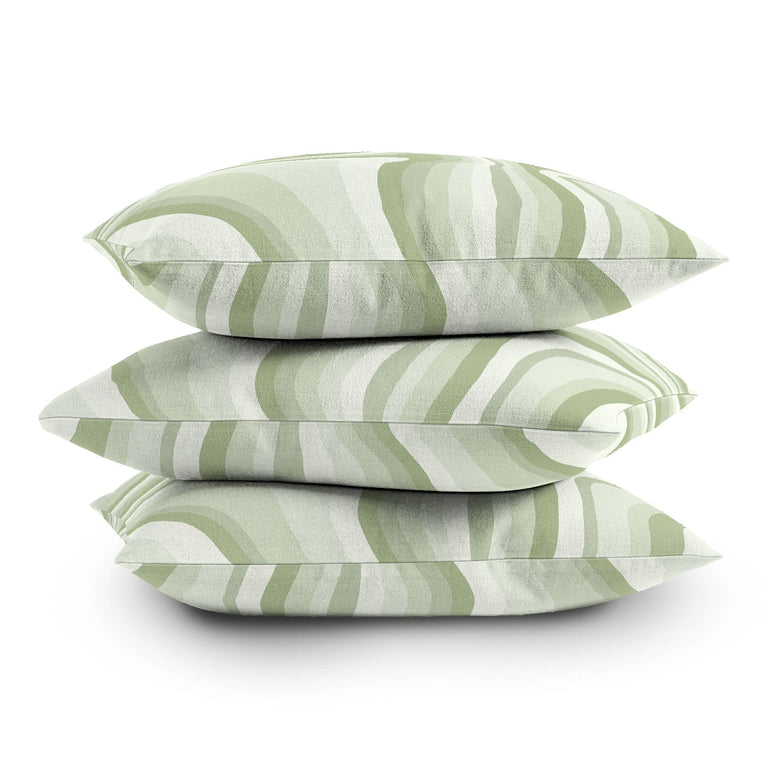 ABSTRACT WAVY STRIPES LXXVIII THROW PILLOW