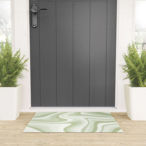 Abstract Wavy Stripes LXXVIII Welcome Mat