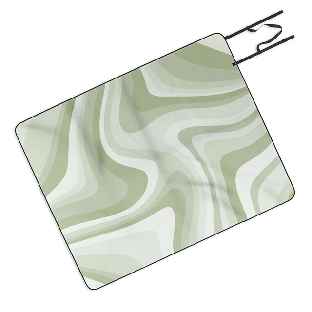 Abstract Wavy Stripes LXXVIII Picnic Blanket