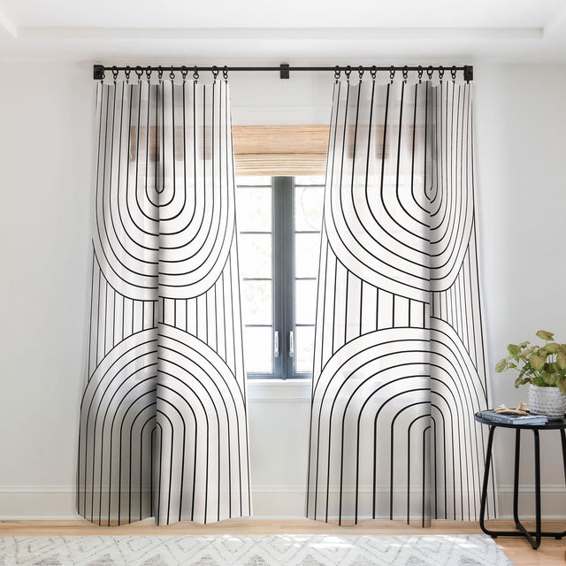 ARCH SYMMETRY VI SHEER NON REPEAT WINDOW CURTAIN