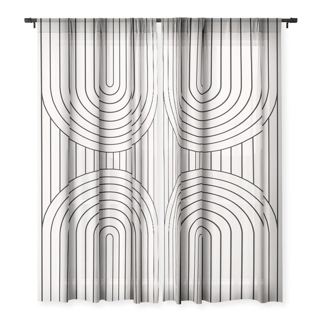 ARCH SYMMETRY VI SHEER NON REPEAT WINDOW CURTAIN