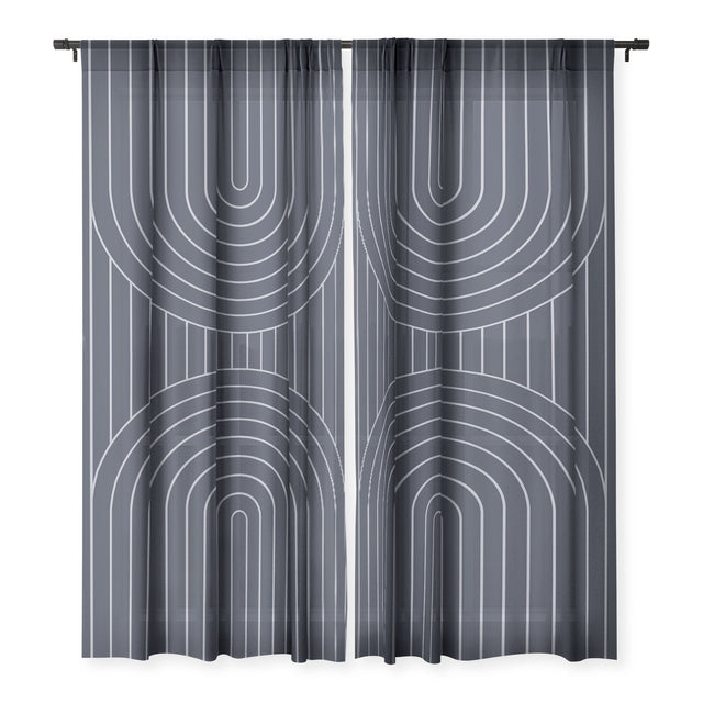 ARCH SYMMETRY XXV SHEER NON REPEAT WINDOW CURTAIN