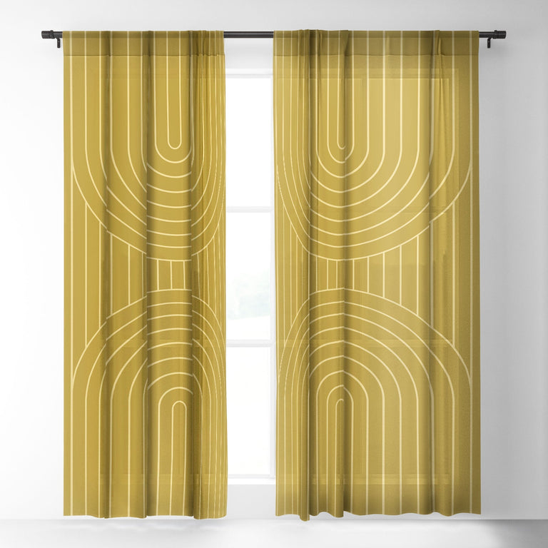 ARCH SYMMETRY XXXI SHEER NON REPEAT WINDOW CURTAIN