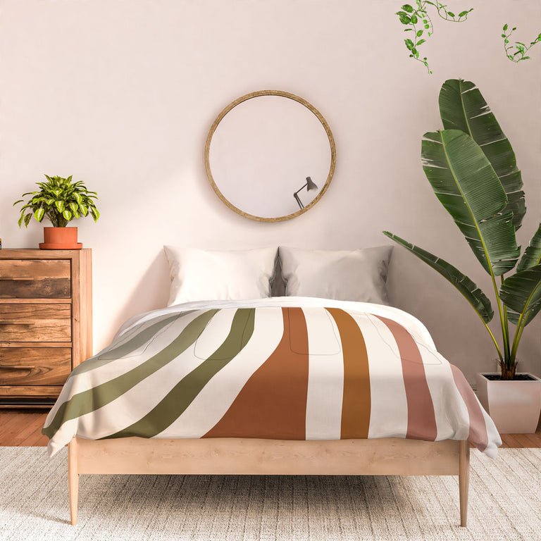 BOLD CURVATURE STRIPES I DUVET / COMFORTER
