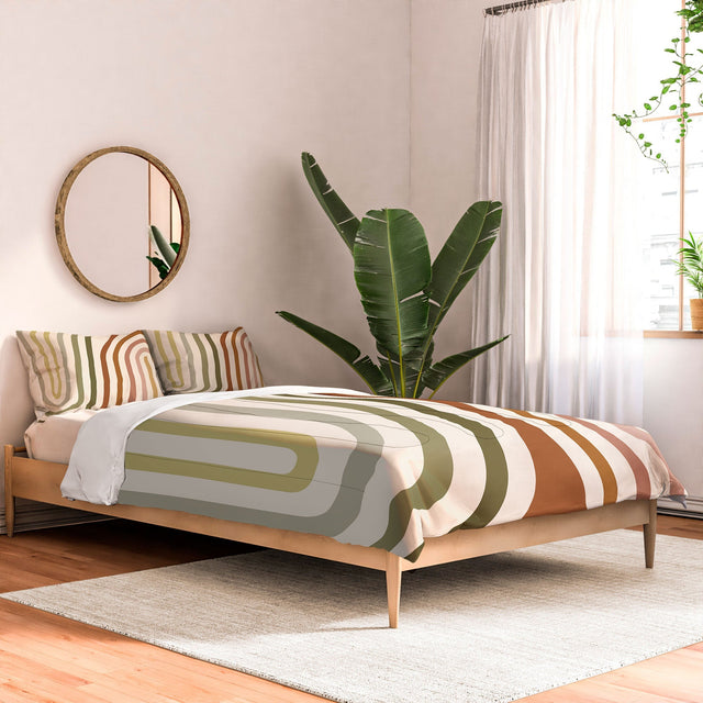 BOLD CURVATURE STRIPES I DUVET / COMFORTER